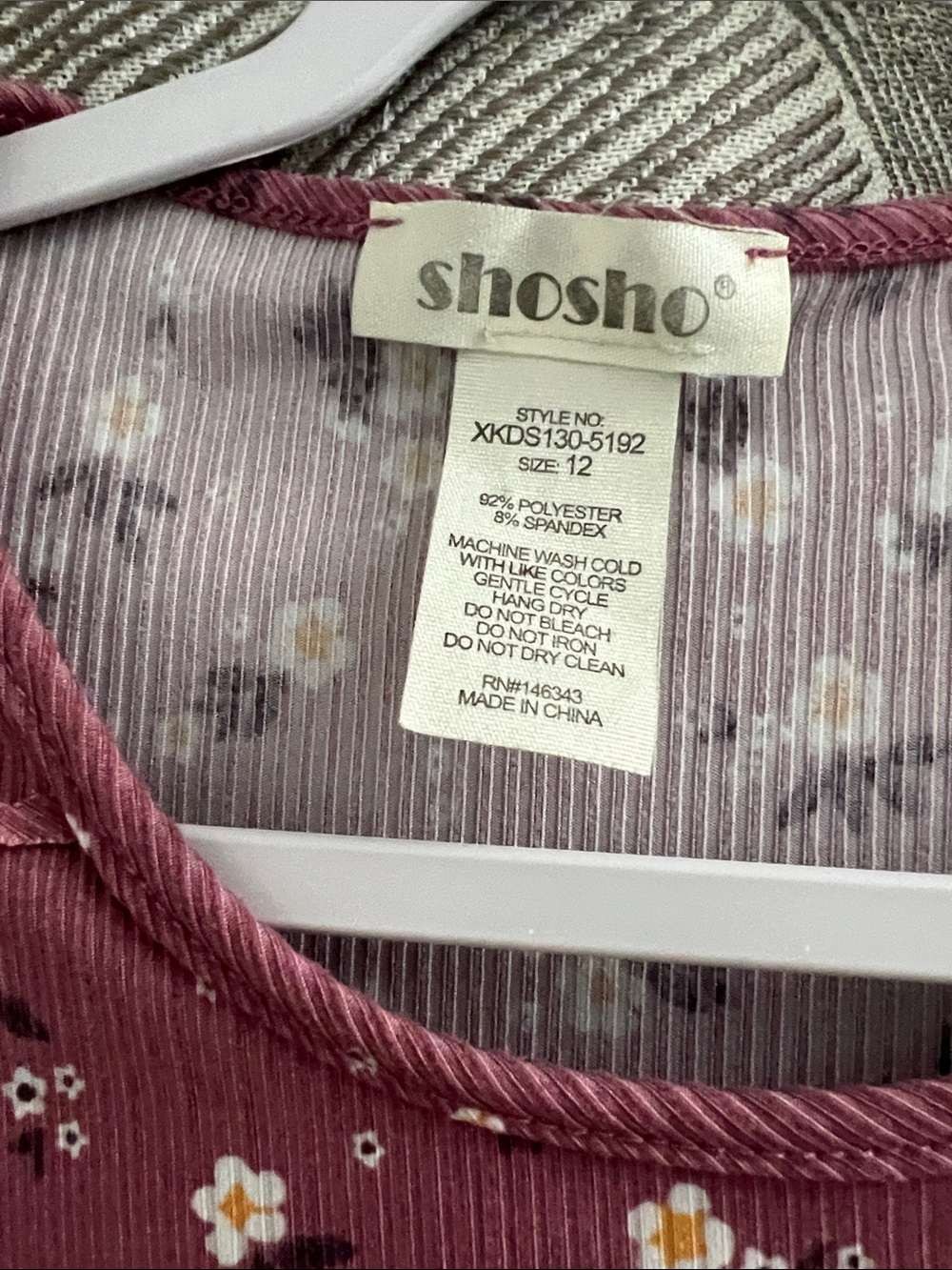 shosho Mauve Floral Short-Sleeve Tiered Dress - Picture 2 of 4